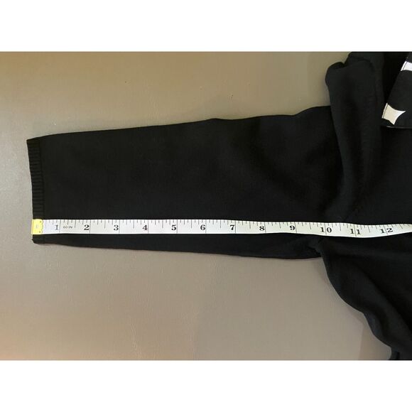 August Silk faux blouse and cardigan layered look 3/4 sleeve knit pullover - Picture 8 of 8